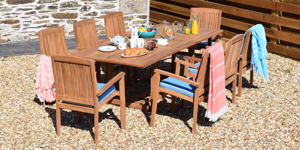 Traditional Solid Teak Garden Dining Sets