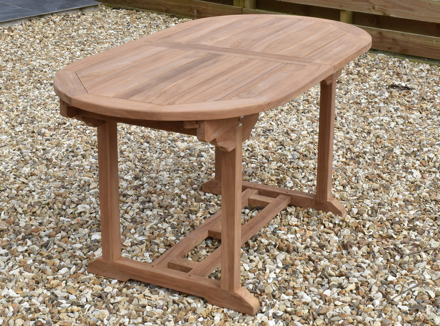 Teak 150-210x80cm Oval Extending Table