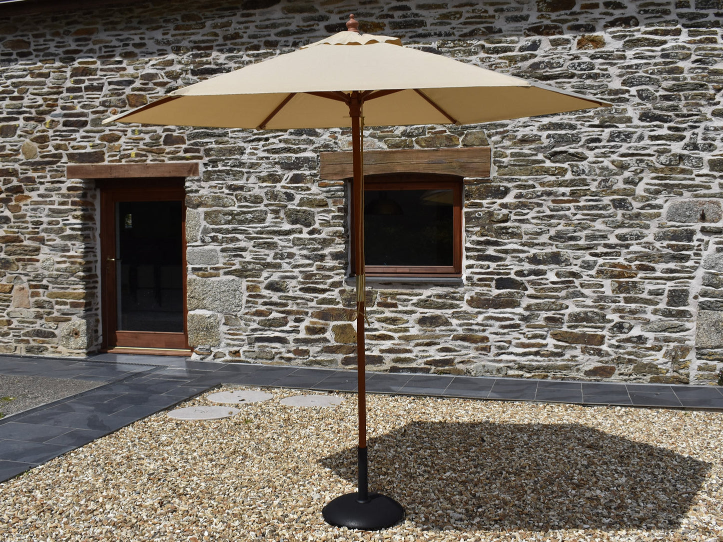 2.5 Hexagonal parasol open Cappuccino