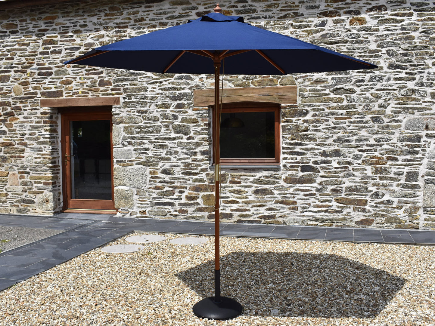 2.5 Hexagonal Parasol open Blue