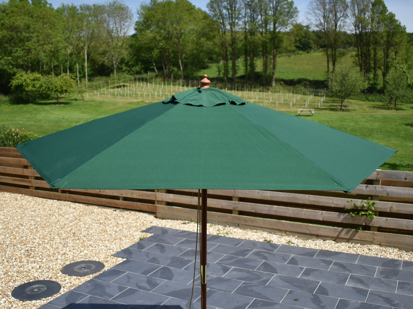 2.5 Hexagonal parasol side view Green
