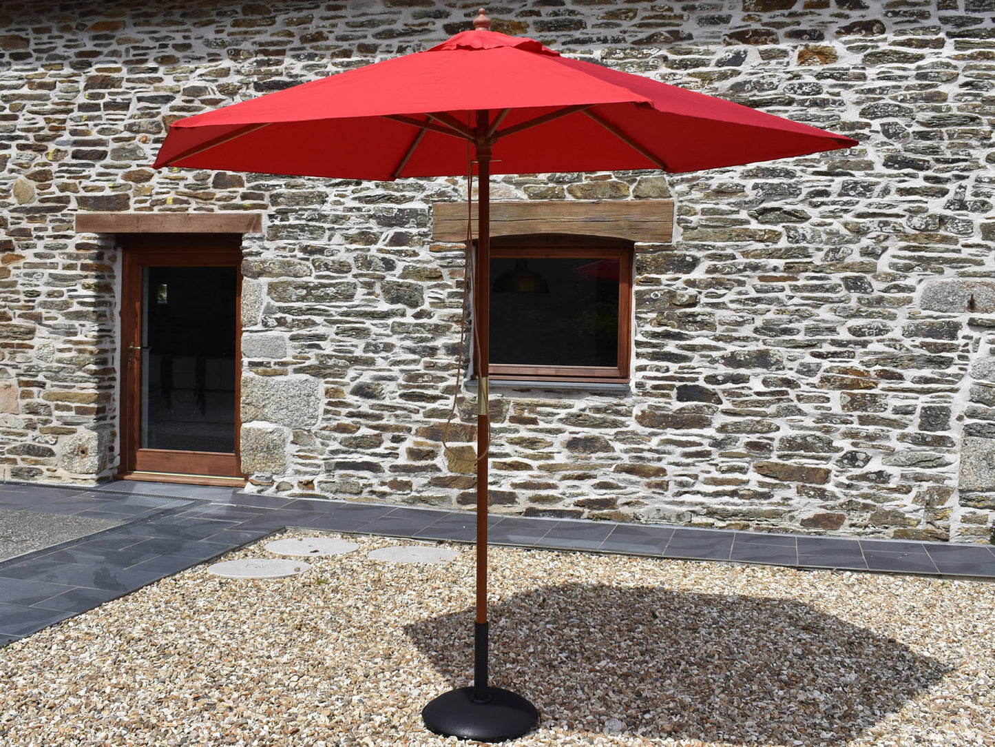 2.5 Hexagonal parasol open Red