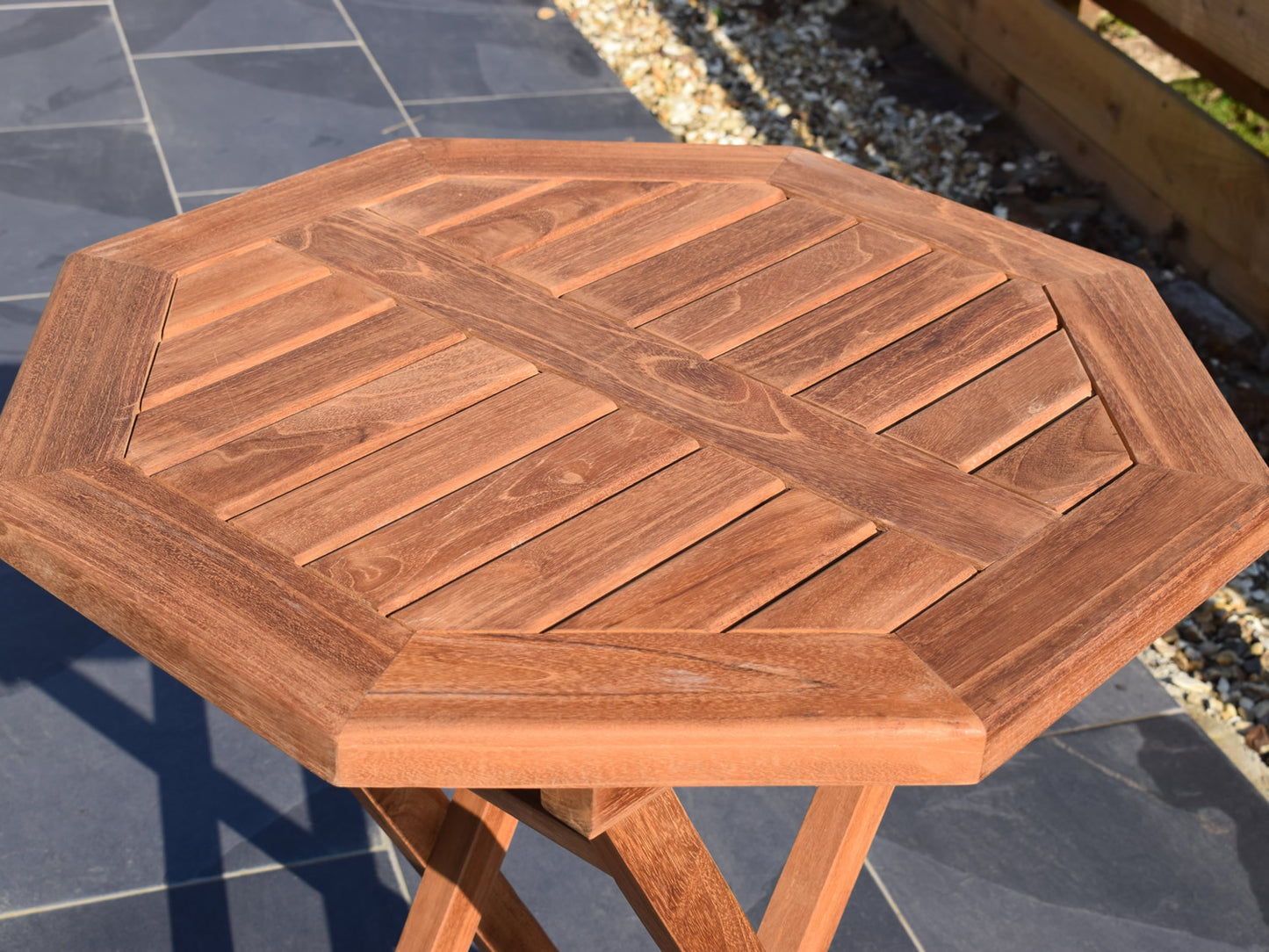 2 Seater Octagonal Folding Teak Set with Classic Folding Chairs