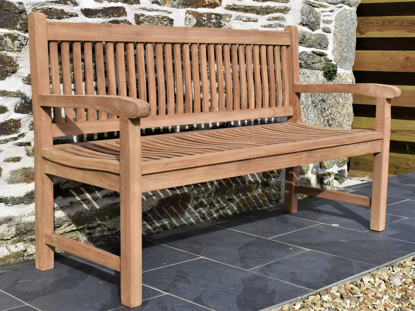 5ft teak garden seat