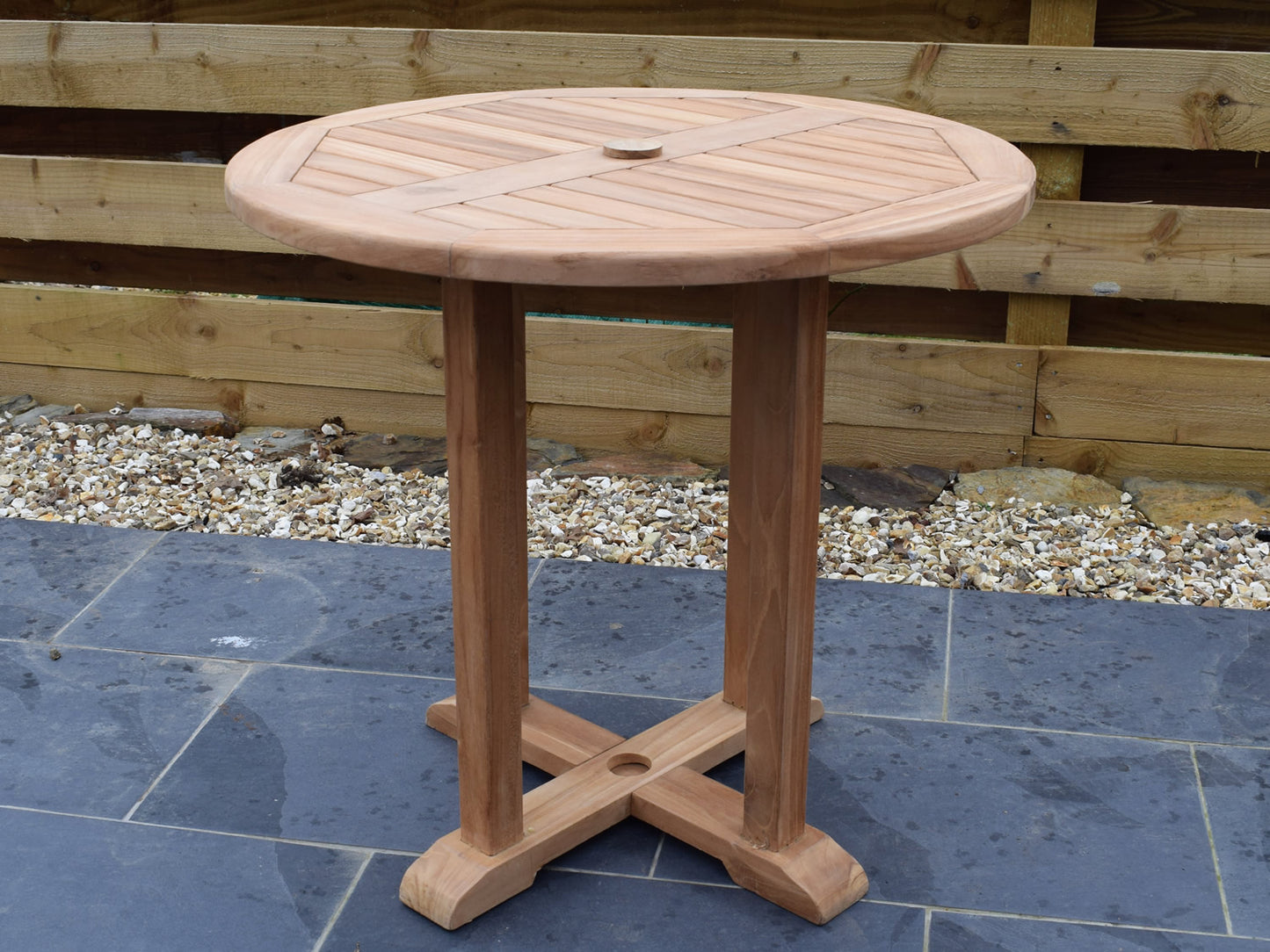 Teak 80cm Round Pedestal Table