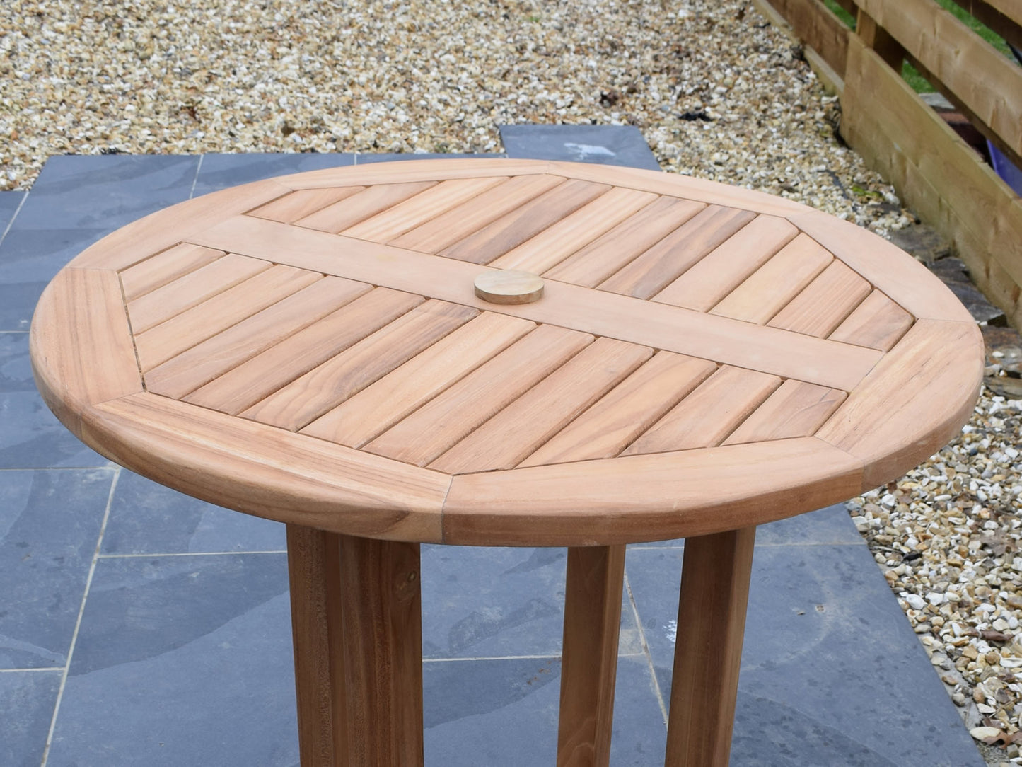 Teak 80cm Round Pedestal Table