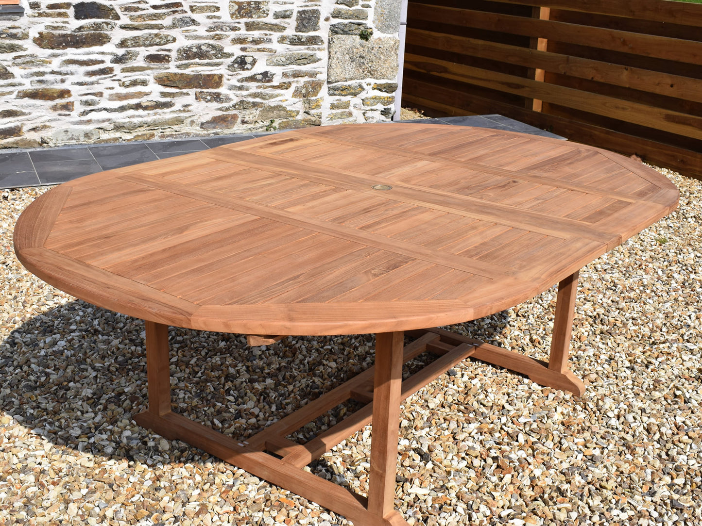 Teak 150-230cm Round Double-Extending Table