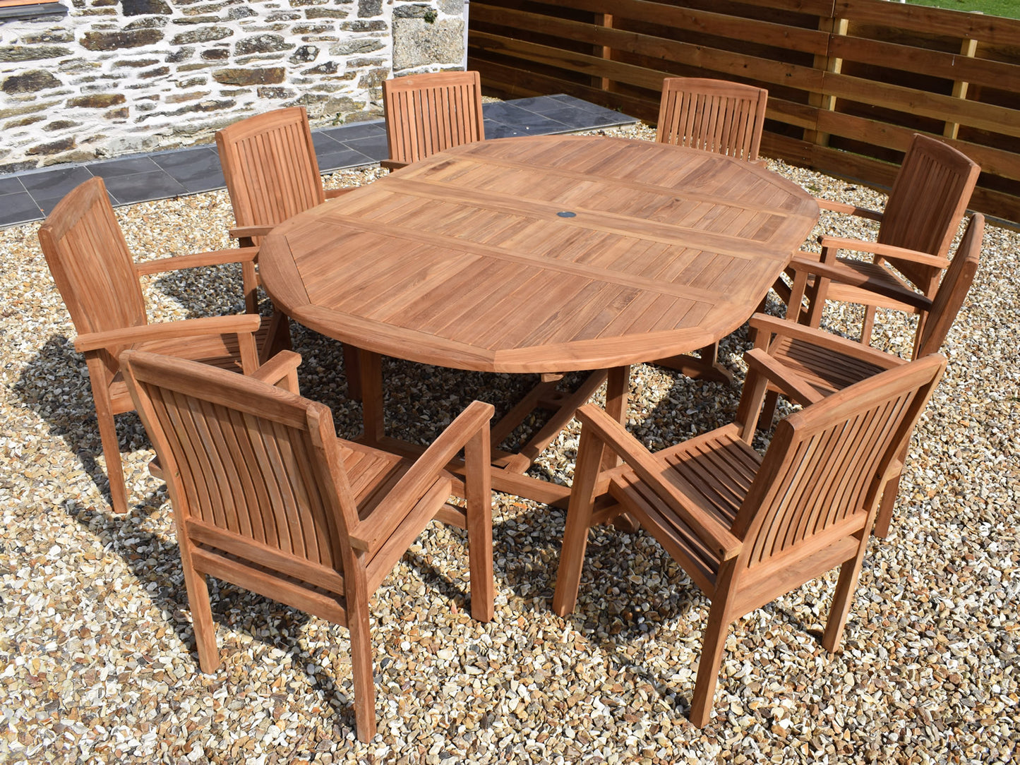 Teak 150-230cm Round Double-Extending Table