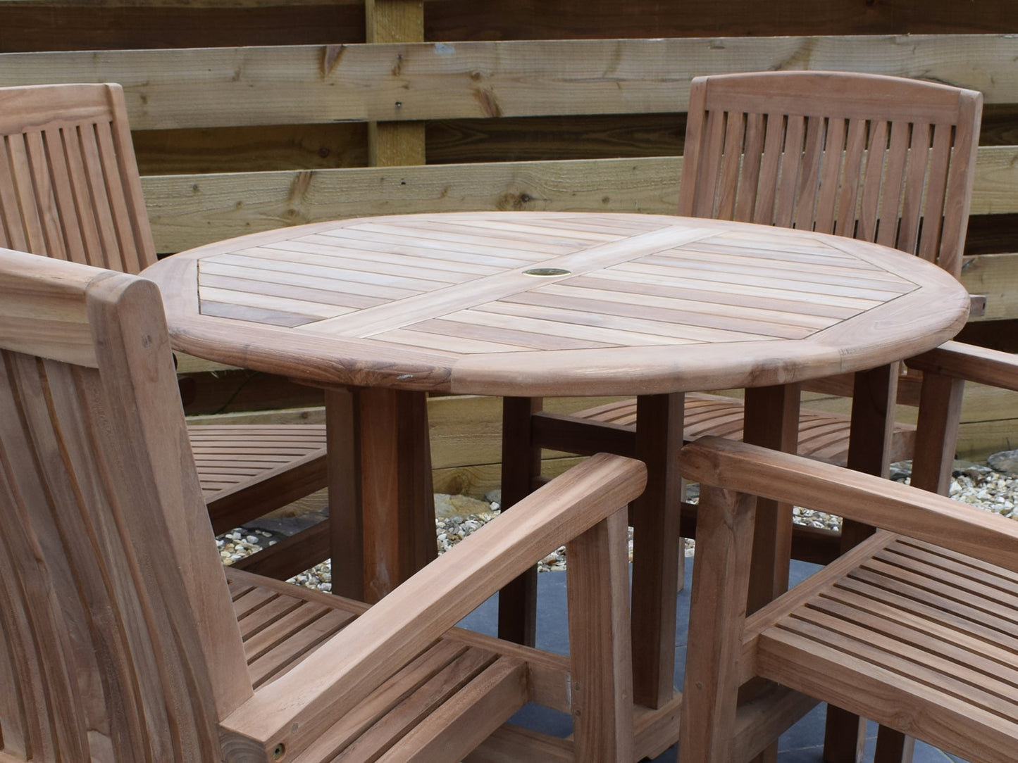 Teak 100cm Round Pedestal Table