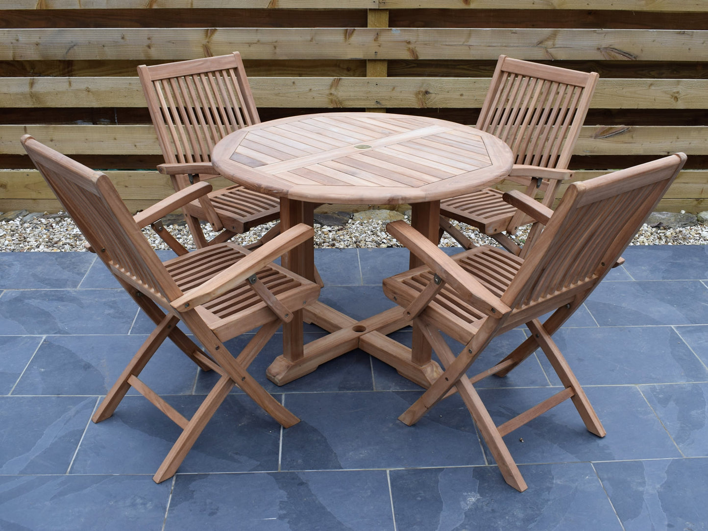 Teak 100cm Round Pedestal Table
