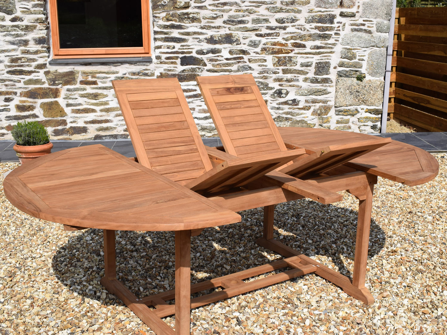 Teak 150-230cm Round Double-Extending Table