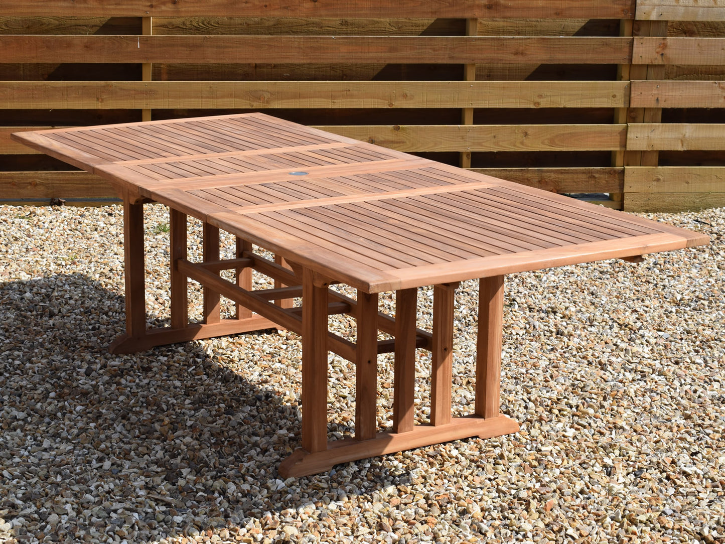 Teak 190-270x110cm Rectangular Double-Extending Table