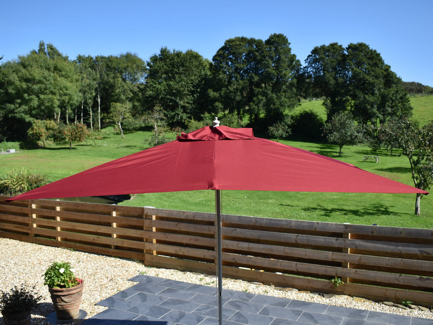 3x2m Rectangular Aluminium Garden Parasol