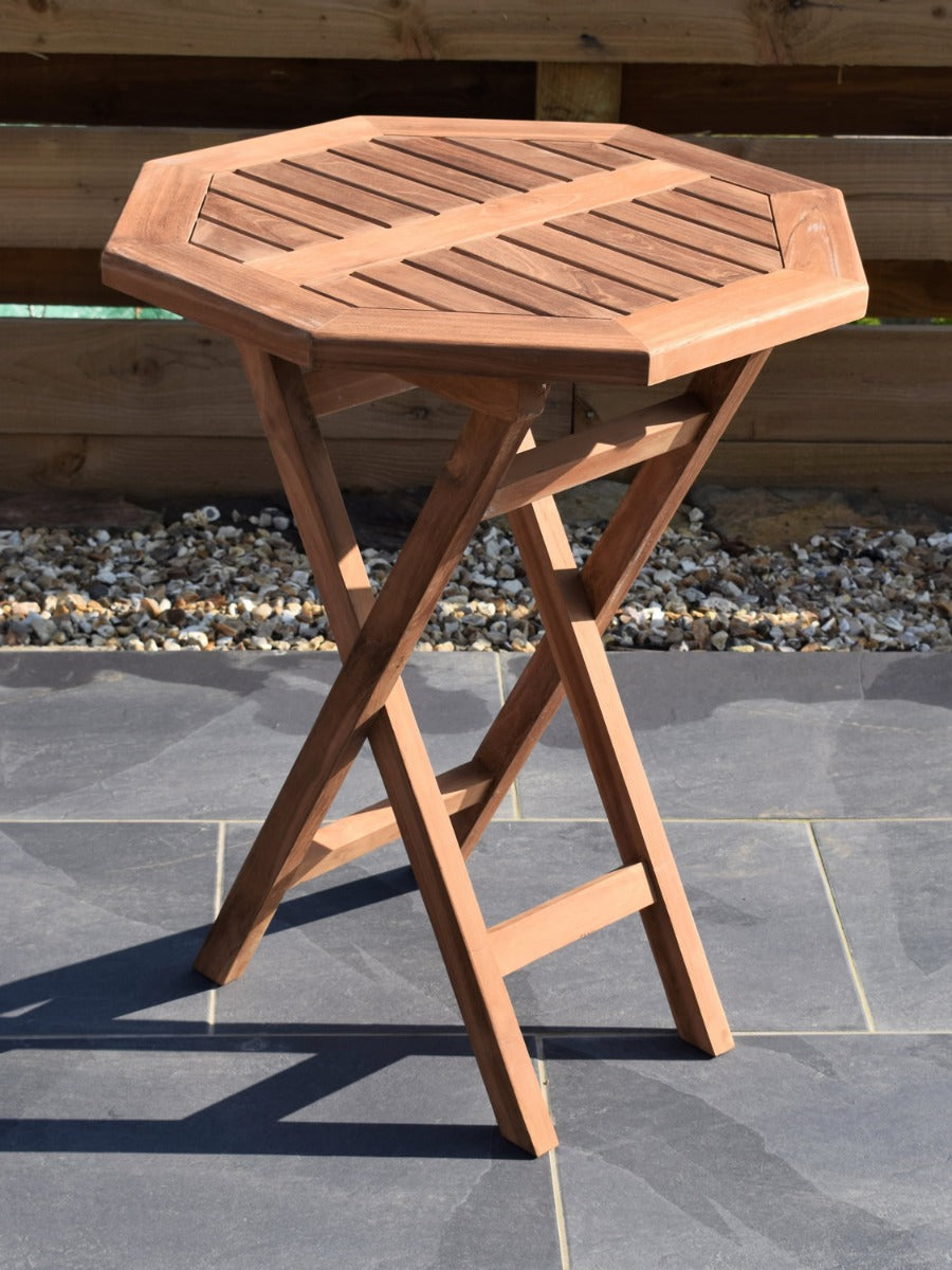 Teak 60cm Octagonal Folding Table