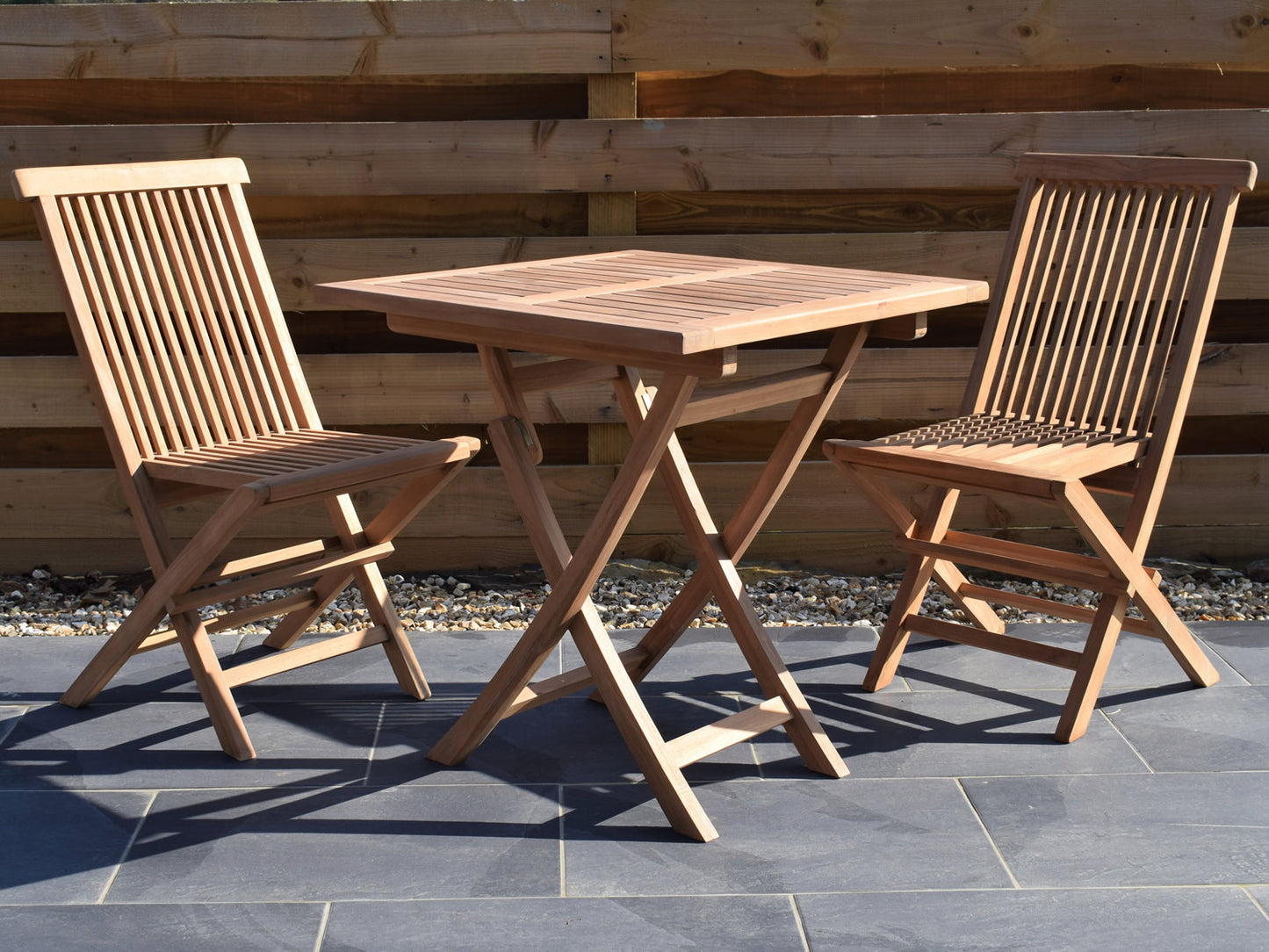 Teak 70cm Square Folding Table