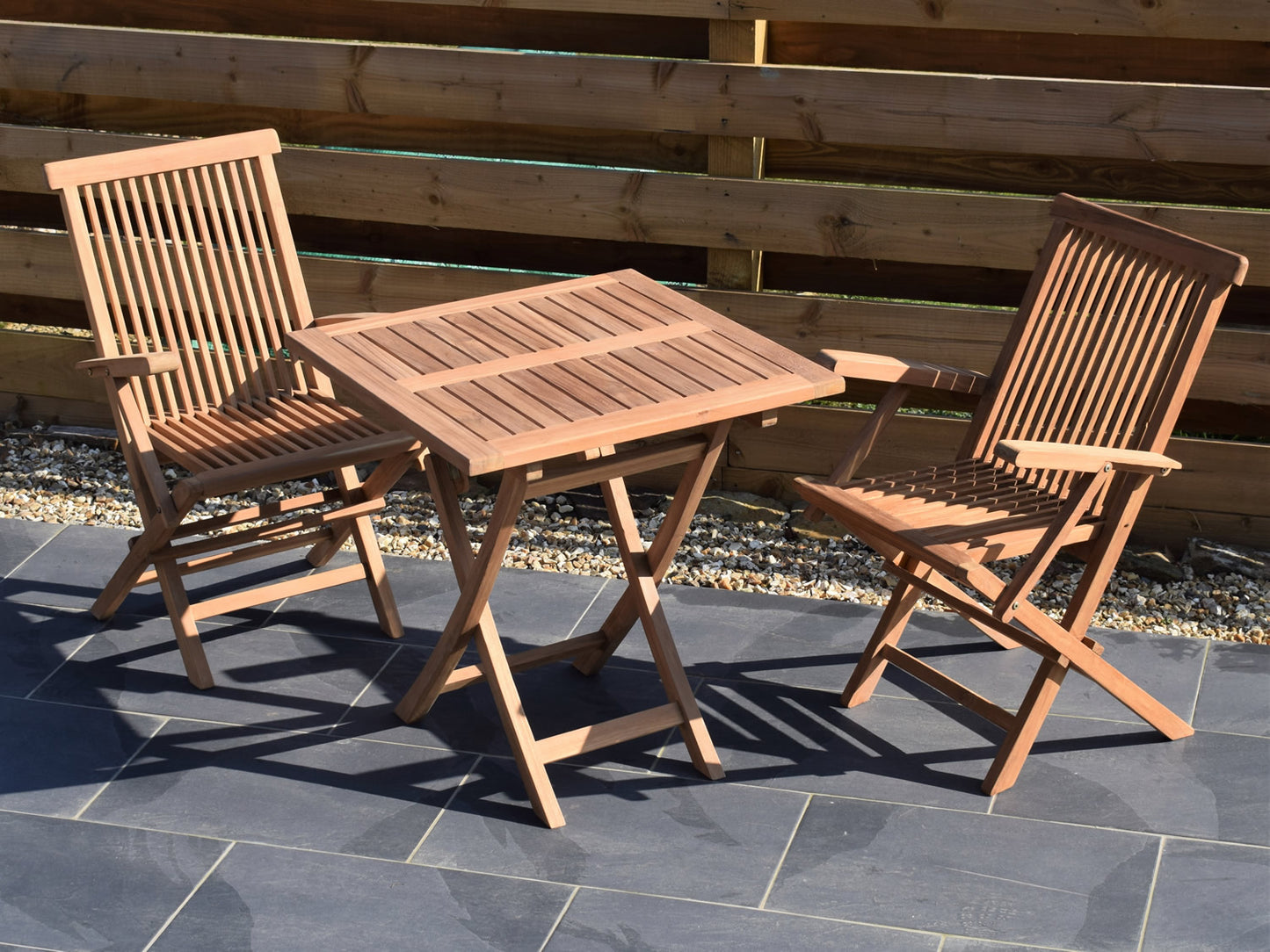 Teak 70cm Square Folding Table