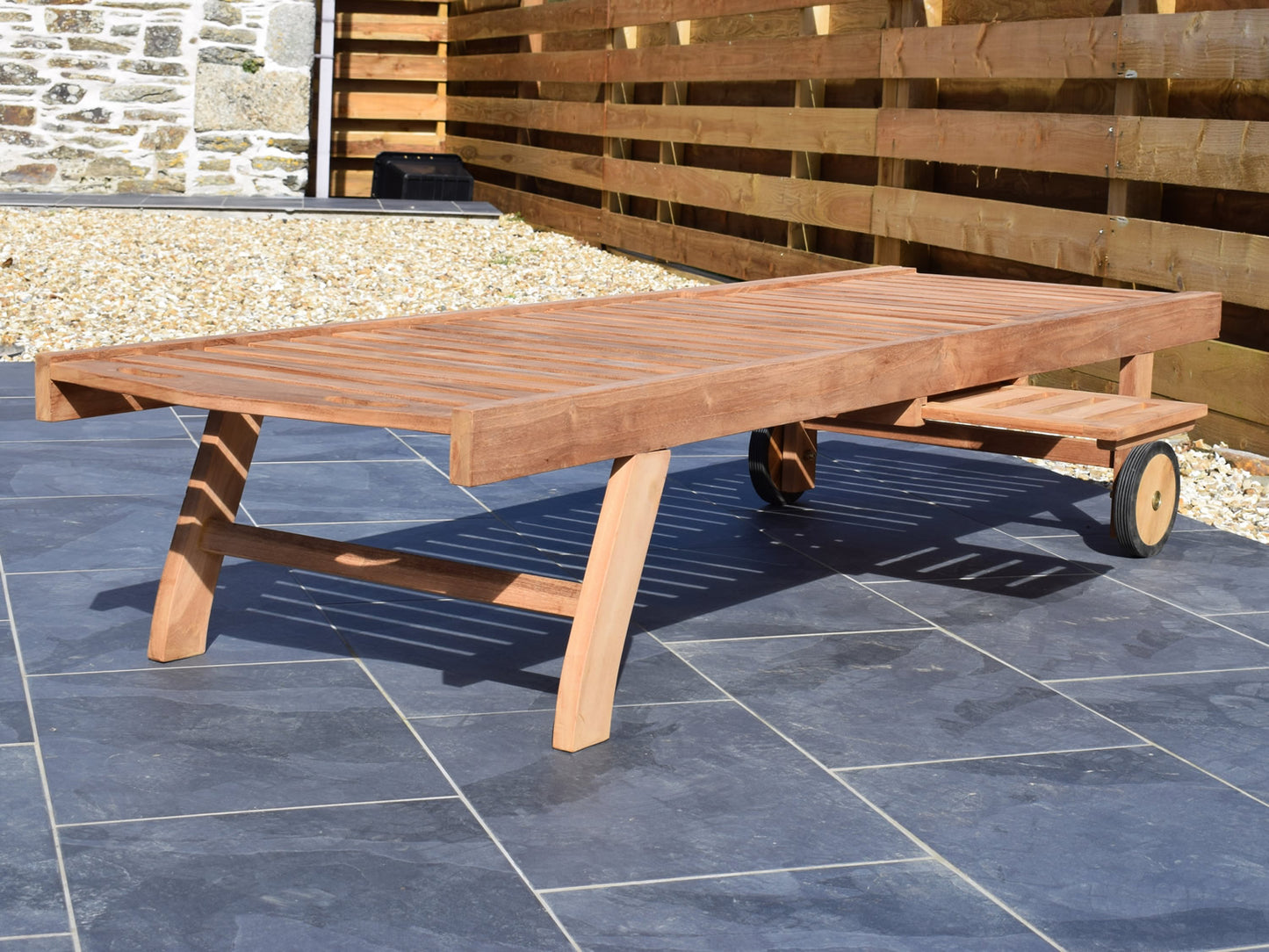 Teak Sunlounger