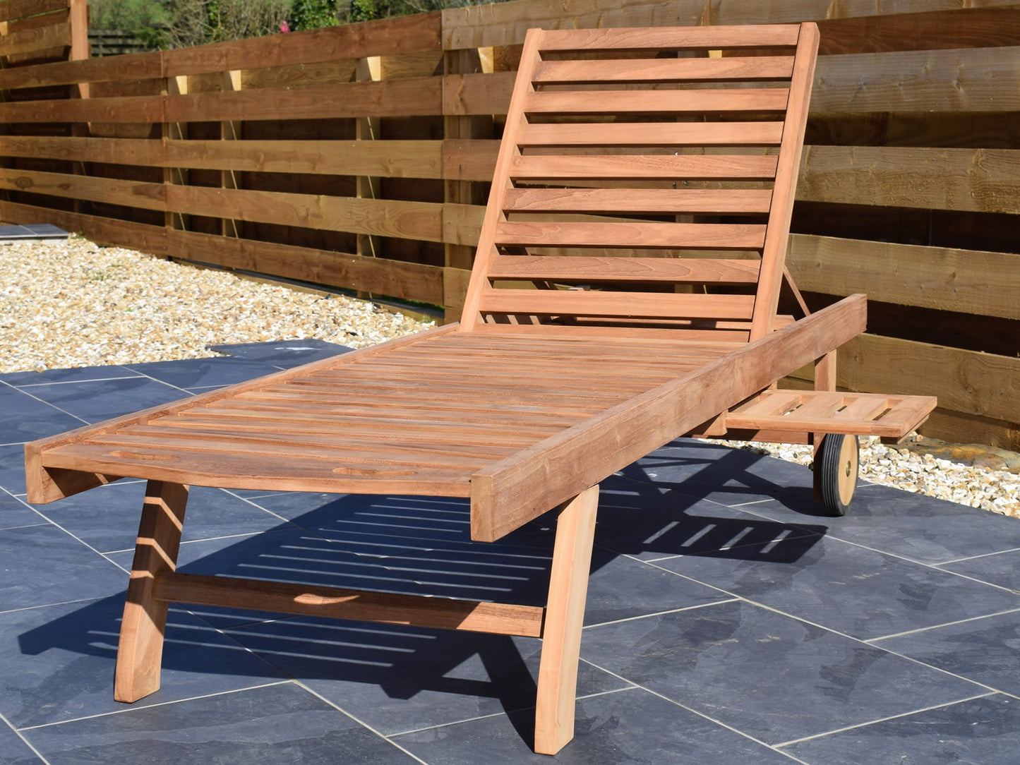 Teak Sunlounger