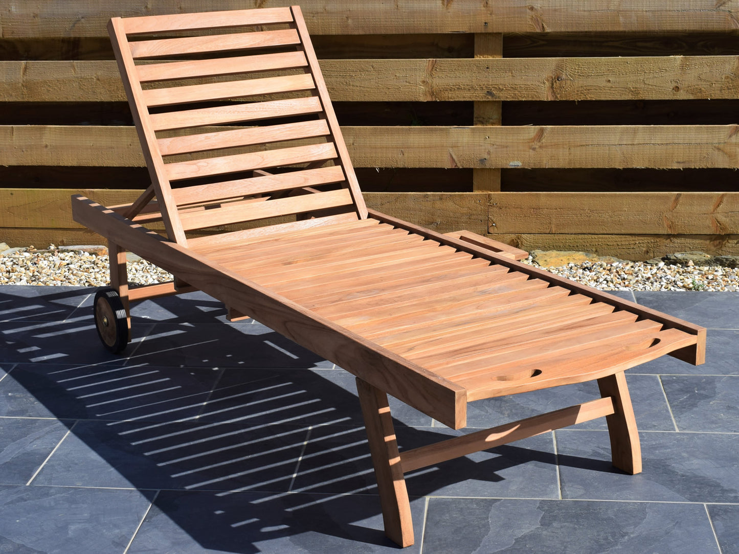 Teak Sunlounger