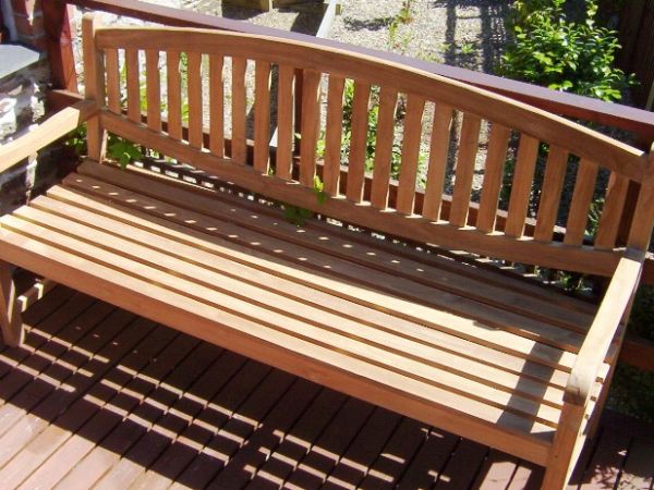 Oval 2 Seater Teak Garden Bench - 4ft/120cm