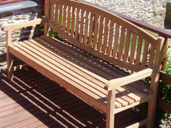 Oval 2 Seater Teak Garden Bench - 4ft/120cm