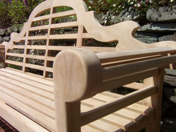 Lutyens 2 Seater Teak Garden Bench - 4ft/120cm