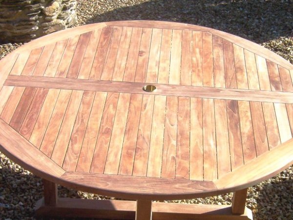 Teak 150cm Round Pedestal Table