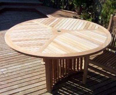 6 Seater Round "Radar" Teak Set with Folding Armchairs