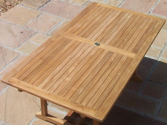 Teak 160x90cm Rectangular Pedestal Table