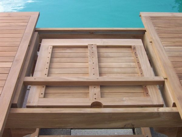 Teak 120-180cm Square Extending Table