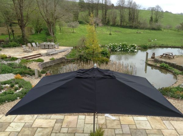 4x3m Rectangular Aluminium Commercial Parasol – Patio Garden Furniture