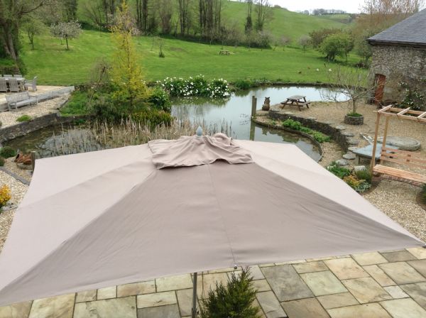 4x3m Rectangular Aluminium Commercial Parasol