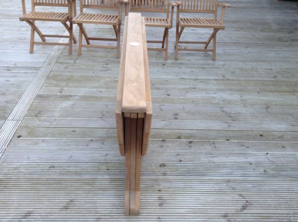 Teak 140cm Round Gate-leg Folding Table