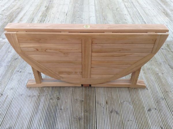 Teak 140cm Round Gate-leg Folding Table