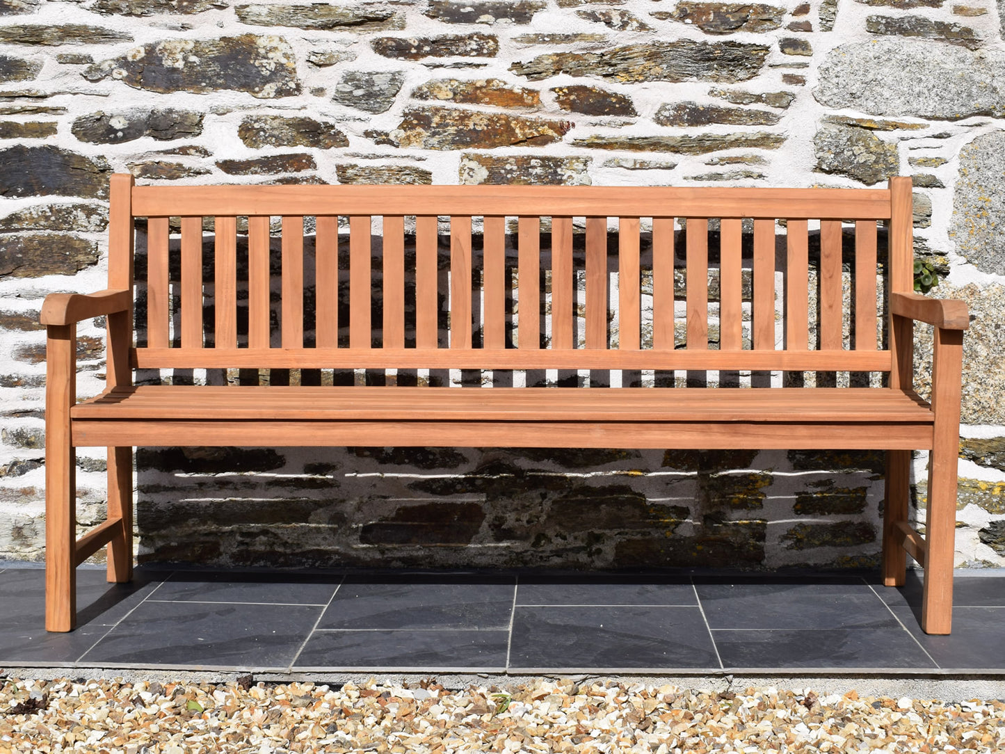 traditional solid teak 6ft garden seat