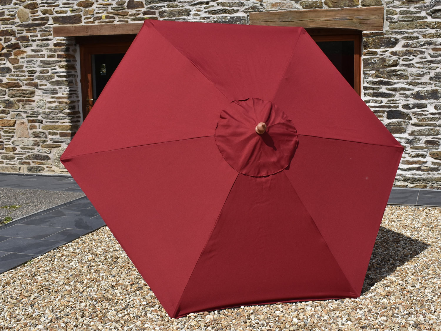 2.5 Hexagonal parasol canopy Burgundy