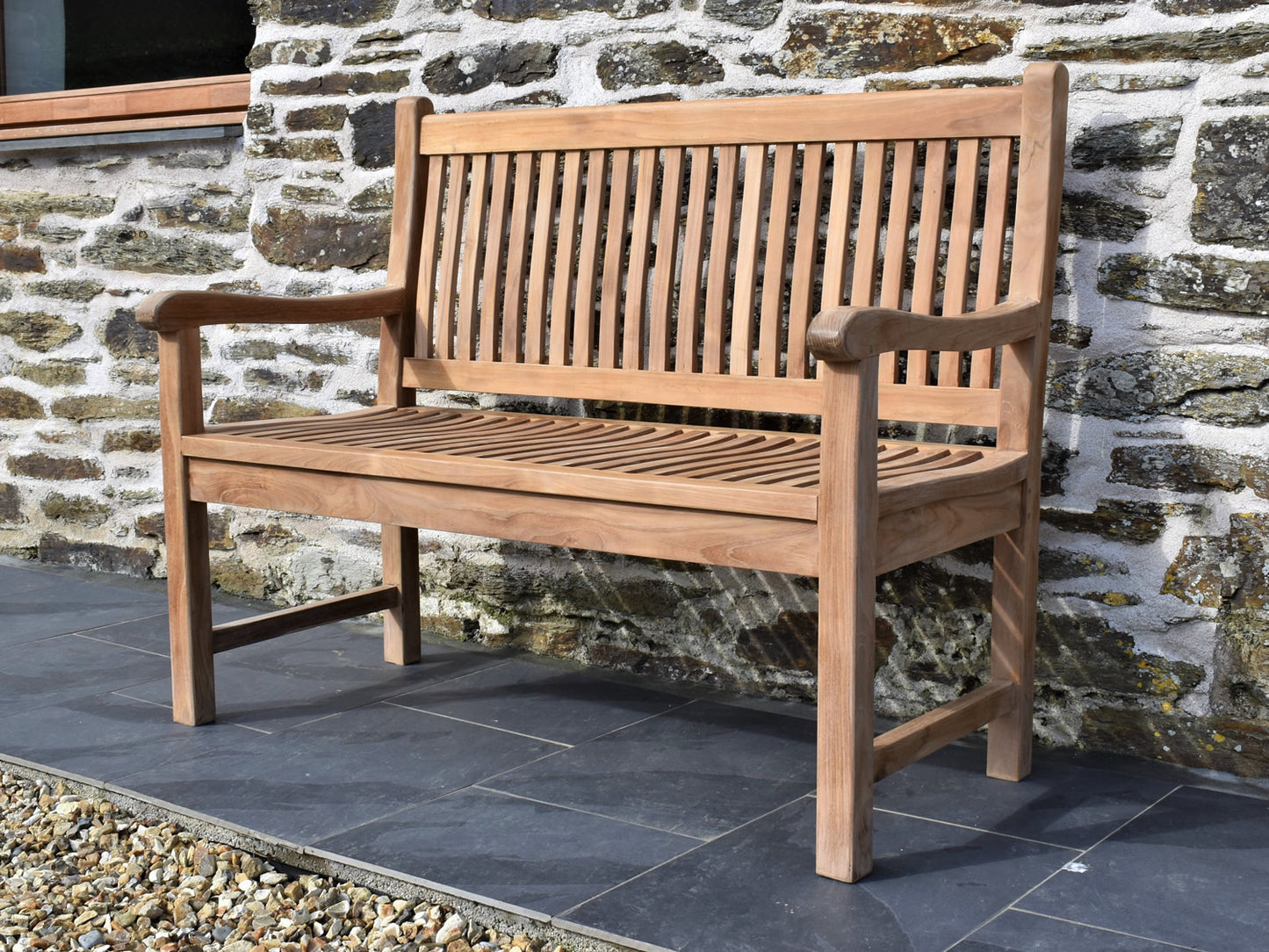 2 seater teak bench