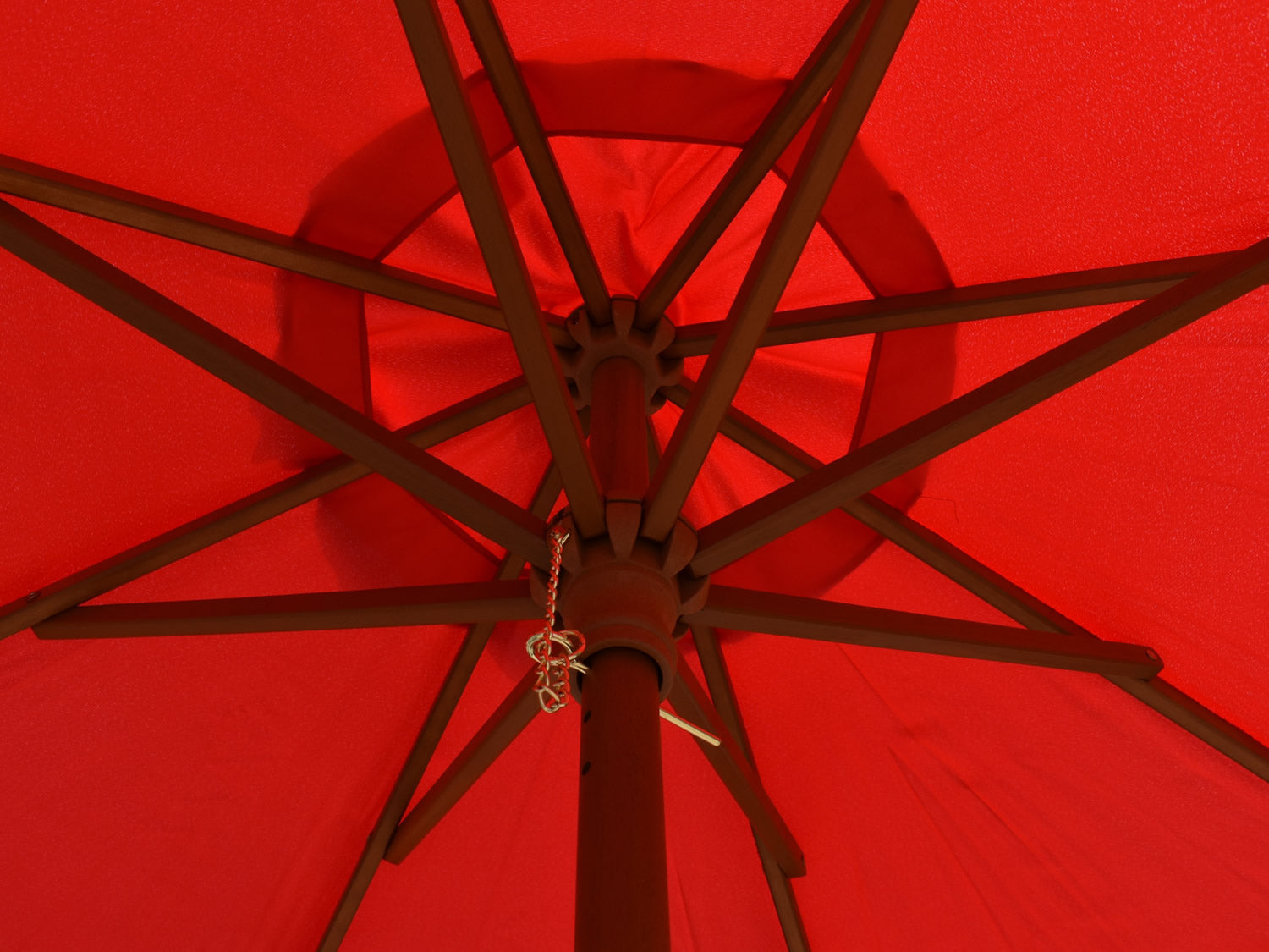 2m Octagonal parasol wooden underside struts