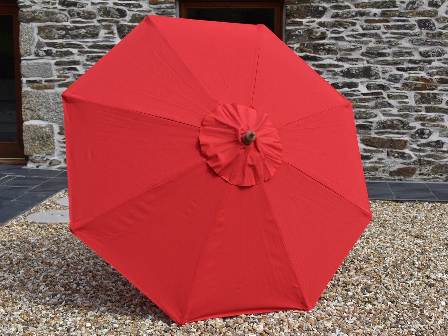 2m Octagonal parasol canopy Red