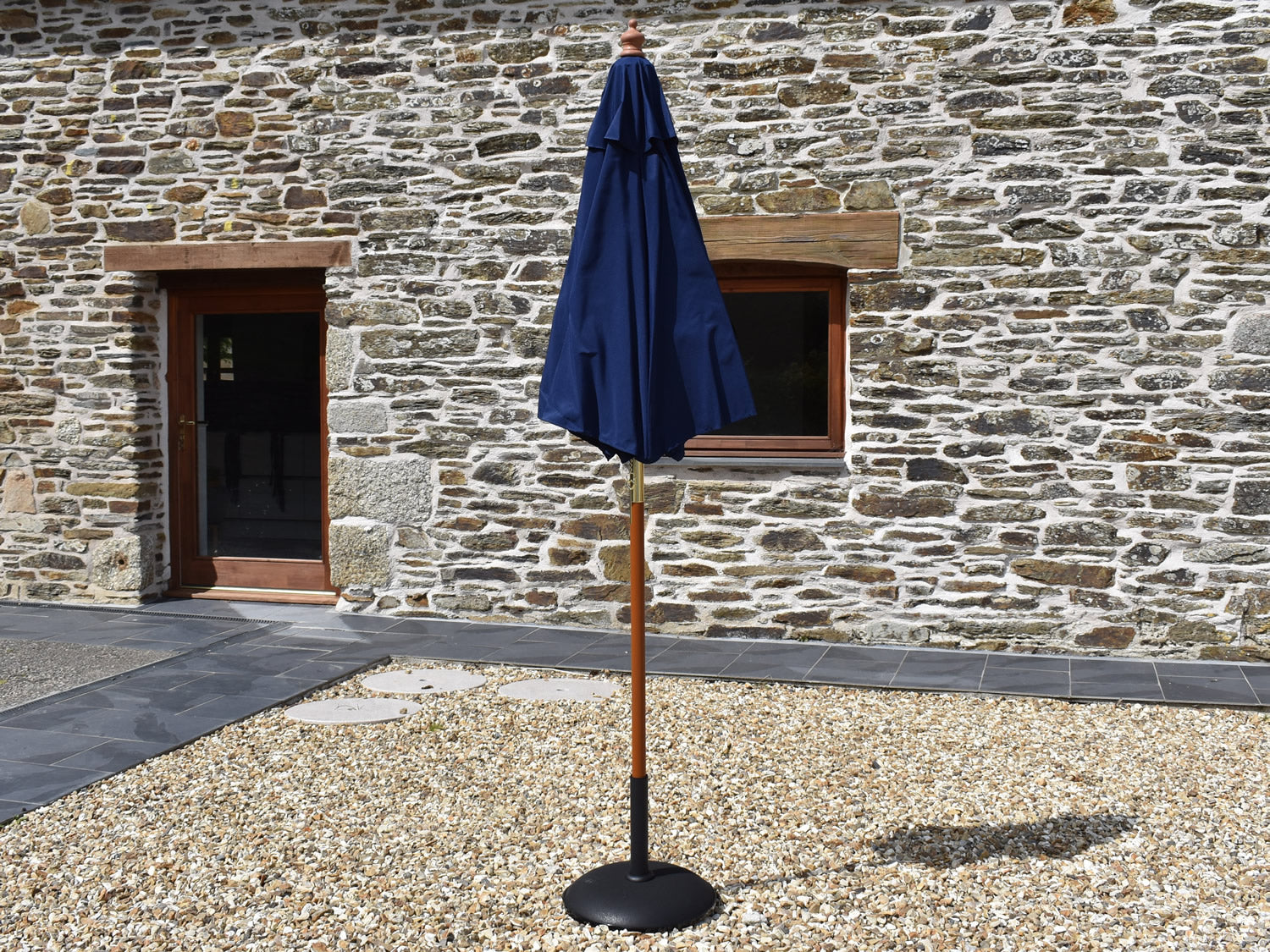 2m Parasol closed Blue
