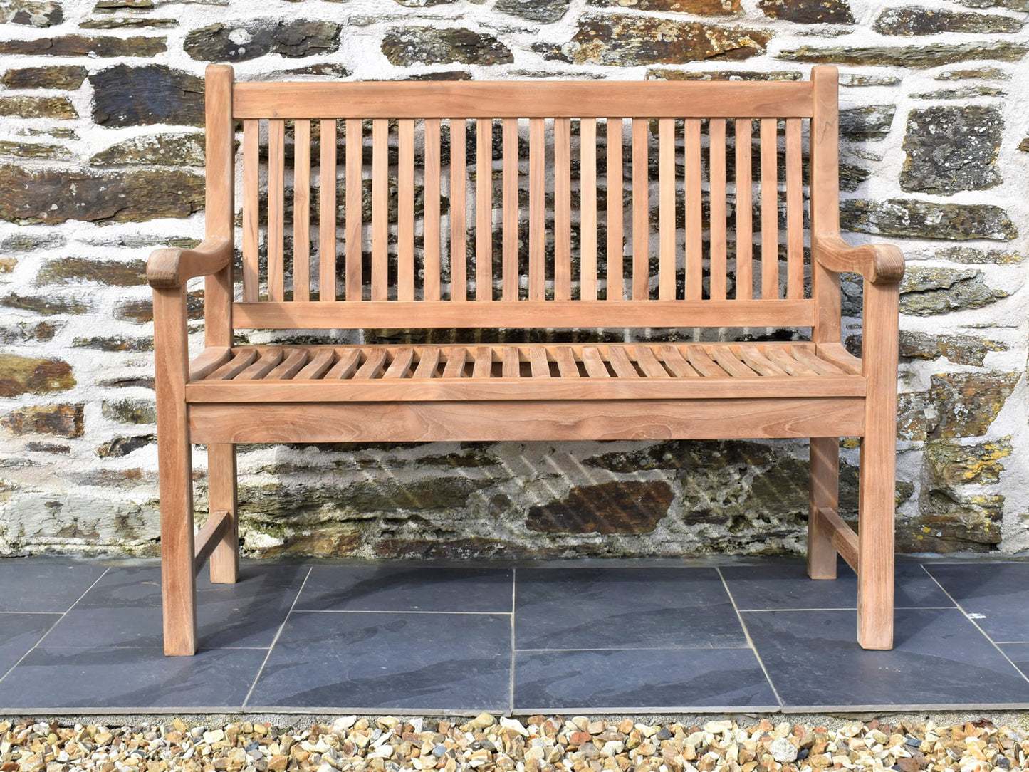 4ft teak garden seat