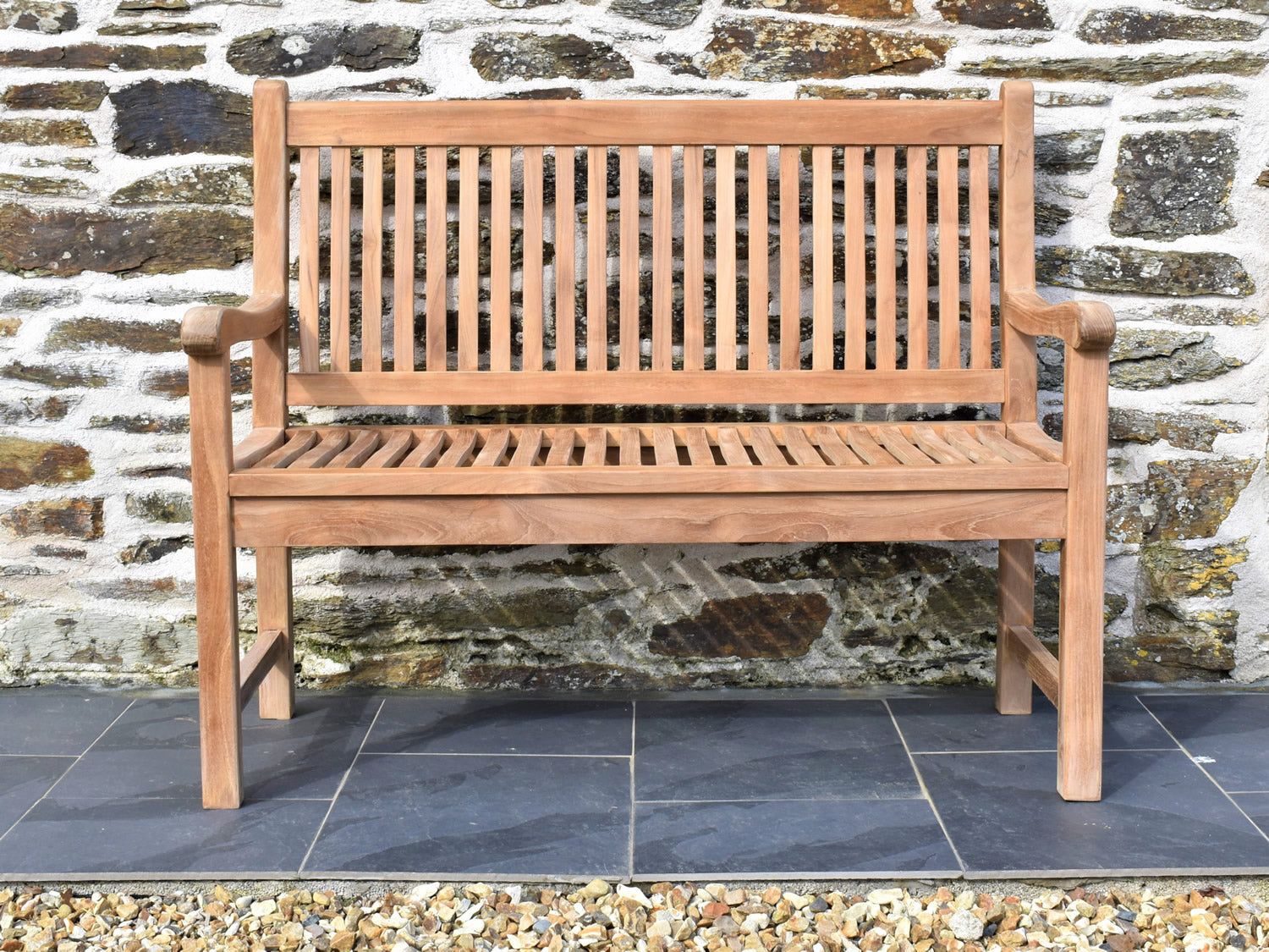4ft teak garden seat
