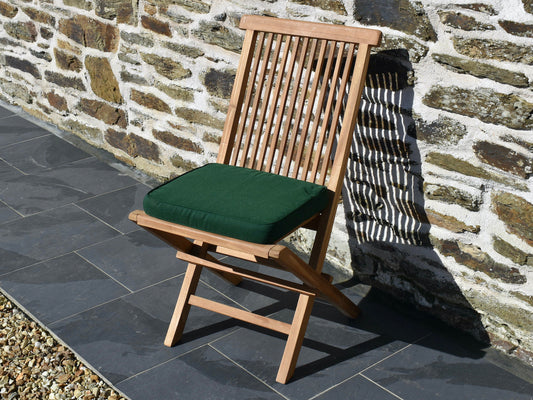 Classic Green colour outdoor seat pad cushion for out classic folding chairs and classic folding armchairs