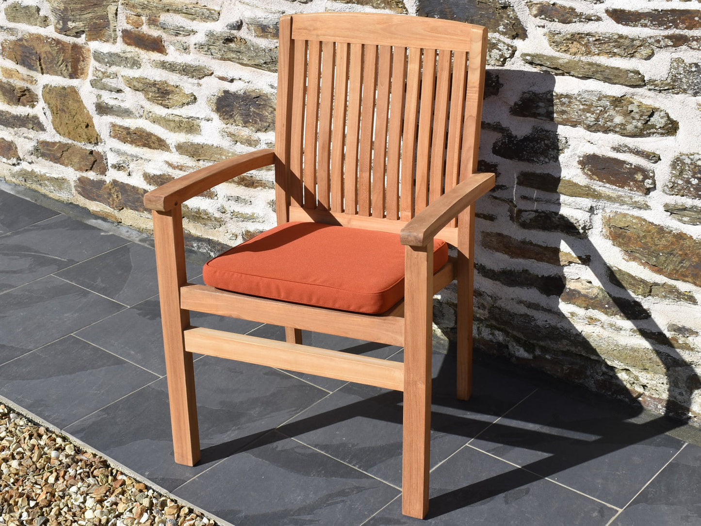 Large outdoor garden seat pad Terracotta