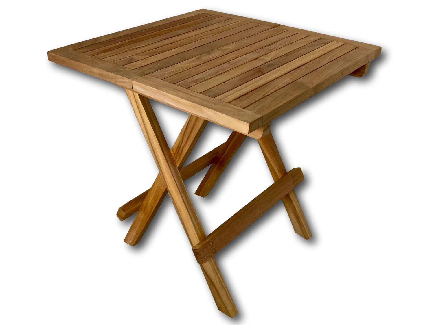 Square teak outdoor garden folding coffee and picnic table