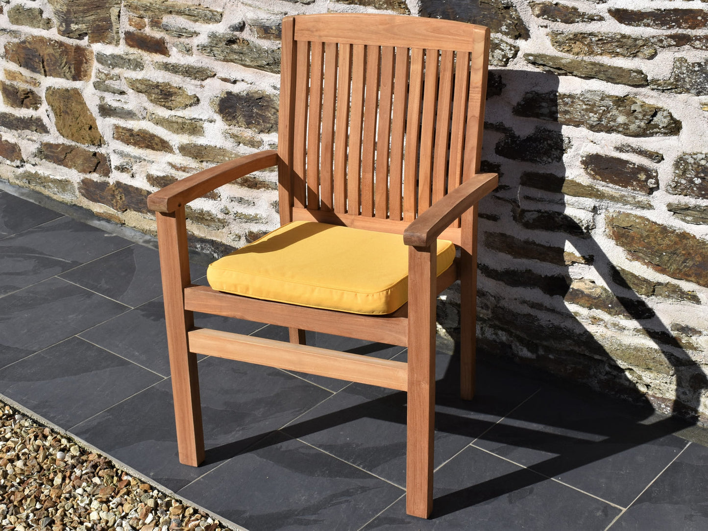 Large outdoor garden seat pad Yellow