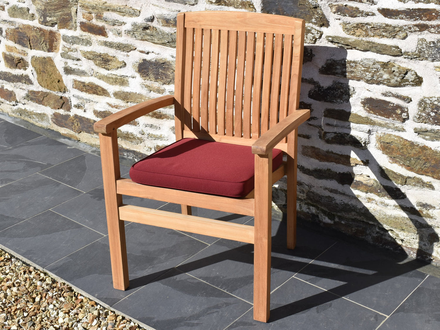 Large outdoor seat pad Burgundy