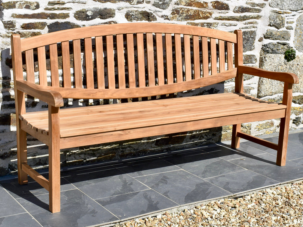 classic large 6ft teak garden bench 