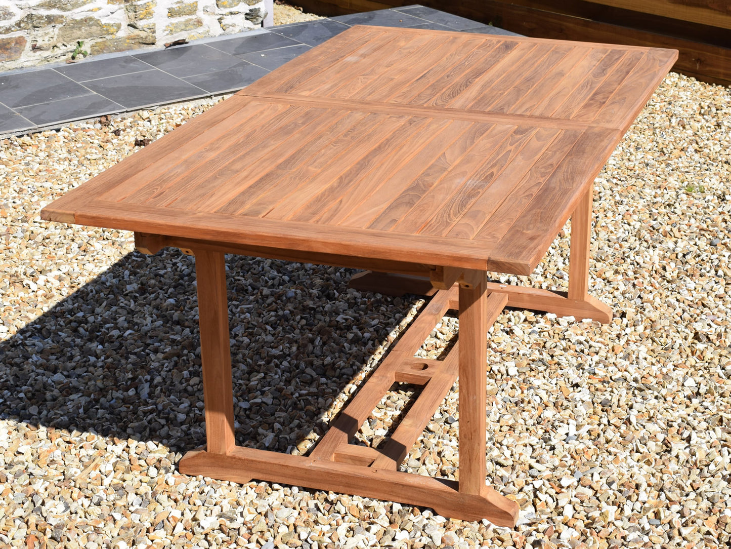 Teak 180-240x100cm Rectangular Extending Table