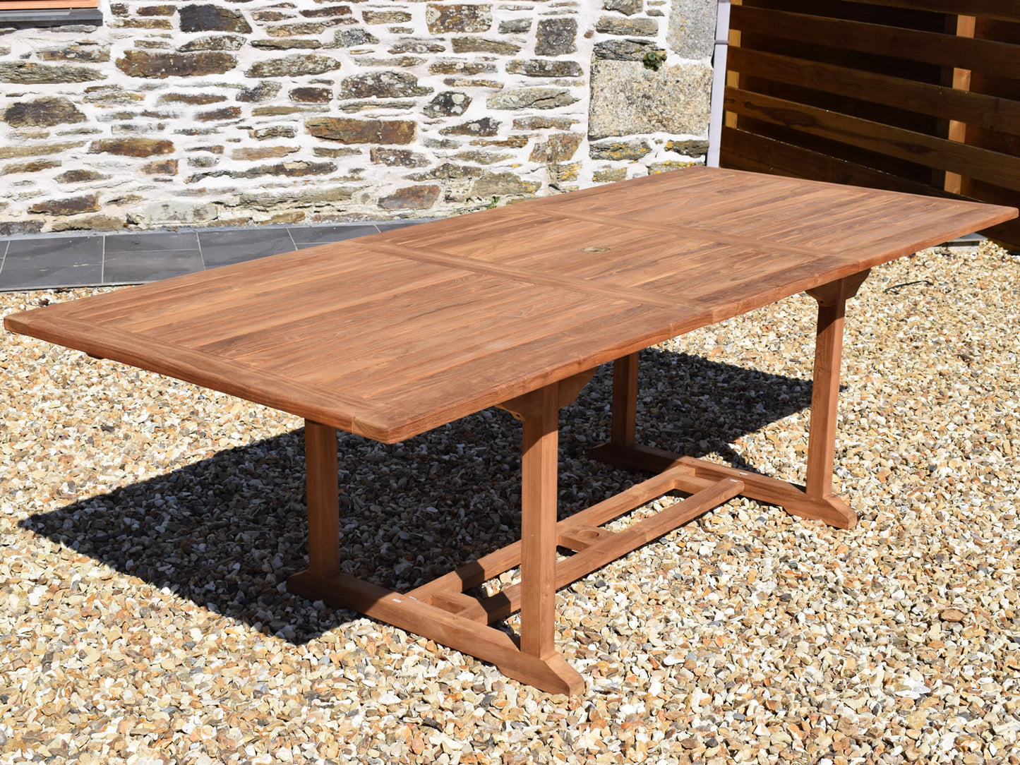 Teak 180-240x100cm Rectangular Extending Table